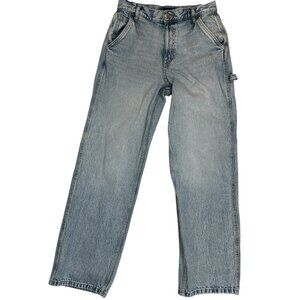 Aeropostale Jeans Womens 6 Blue Denim 90s Baggy Wide Leg High Rise Retro 26x30